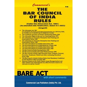 Commercial's Bar Council of India Rules Bare Act 2023